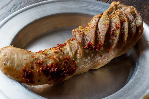 Turkish Food Rice Stuffed Tripe Sirdan Dolma / Shirdan from Adana Offal Food. Traditional Dish.