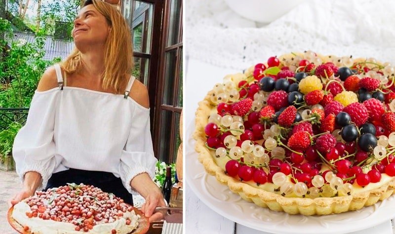 Как Юлия Высоцкая готовит пирог-галету с ягодами