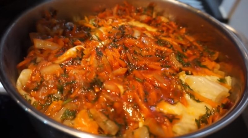 голубцы с кусочками мяса