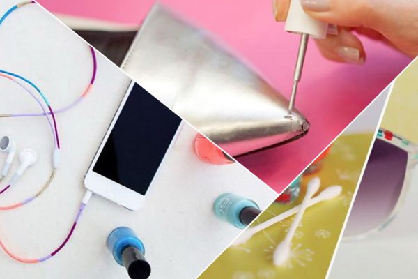 Никогда бы не подумала, что обычный лак для ногтей можно так использовать! Запомню…