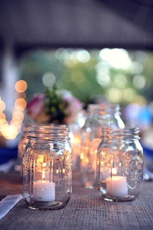 подсвечники из банок