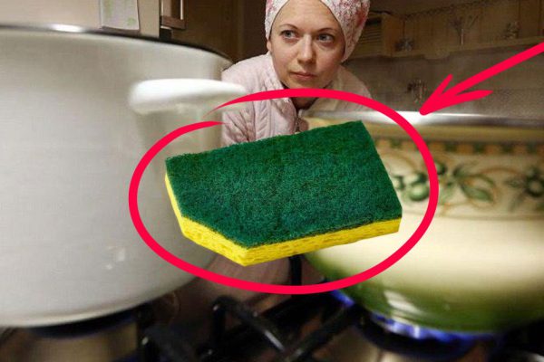 Зачем обрезать уголок у посудной губки