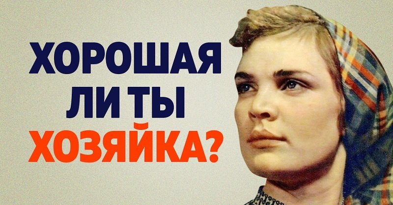 Проверка женщины на хозяйственность по тесту из советского журнала