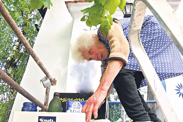 87-летняя старушка ежедневно взбирается на стремянку, чтобы сделать нечто необыкновенное…