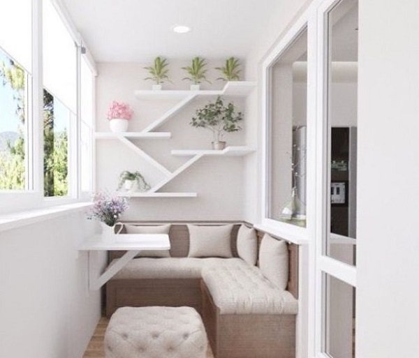 интерьер балкона в стиле прованс