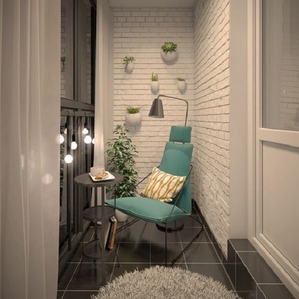 интерьер балкона в квартире