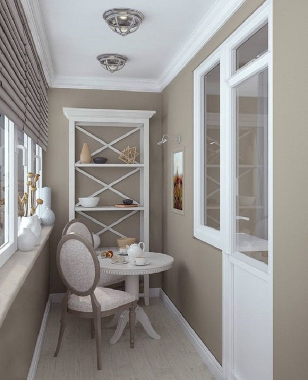 интерьер балкона 3 метра