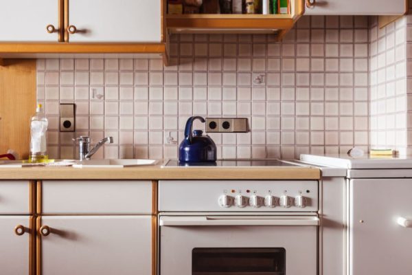 interior of an old simple kitchen that should be renovated