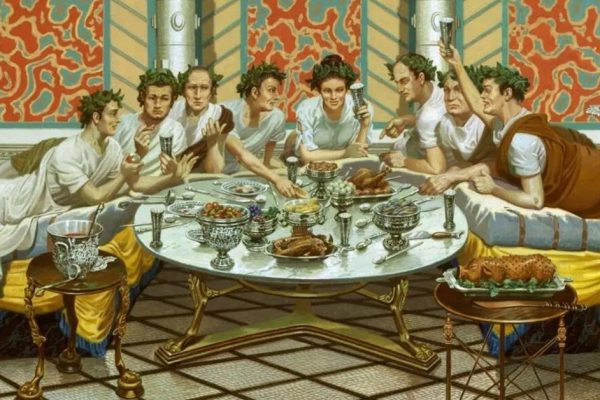 Из-за чего древние римляне возлежали на пирах, принимая пищу