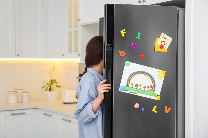современный холодильник