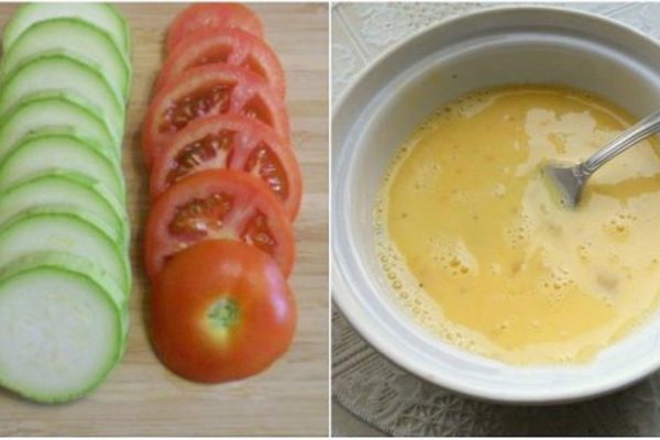 Кабачки с помидорами в духовке