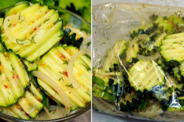 Кабачки в пакете по лучшему рецепту беспокойного лета