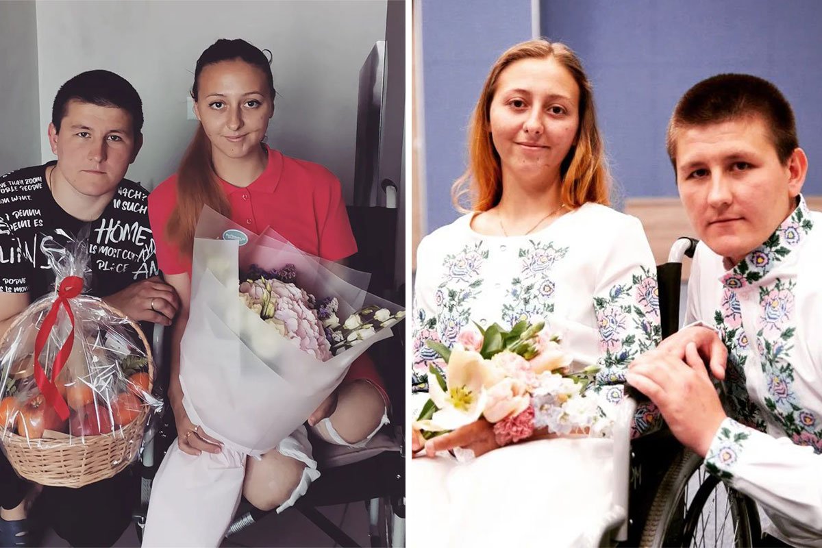 23-летняя медсестра из Лисичанска, потерявшая ноги из-за подрыва на мине, вышла замуж Вдохновение,Война,Любовь,Свадьба,Судьба,Украинцы