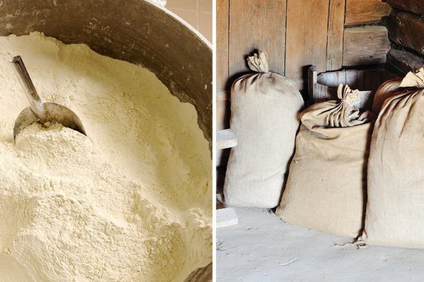 Чтобы в муке не заводились долгоносики и моль, бабушка хранила ее особым образом