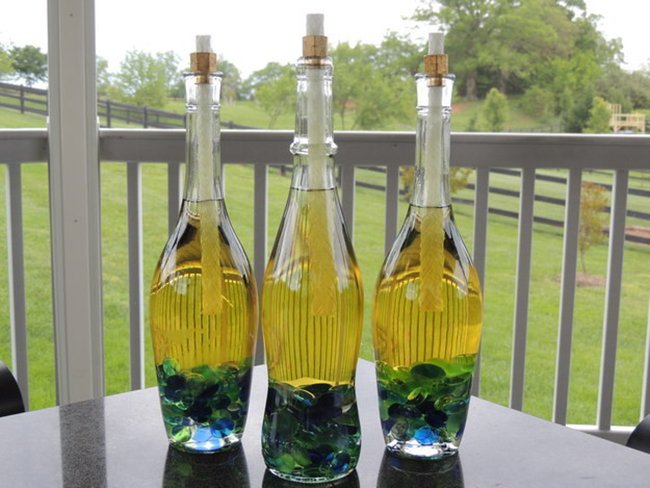 Декоративные бутылки для интерьера своими руками