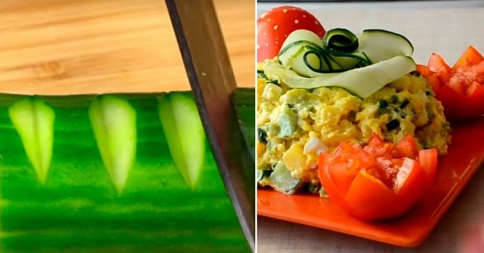 как красиво нарезать овощи пошагово