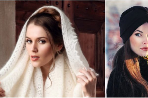 Как повязать платок на голову зимой