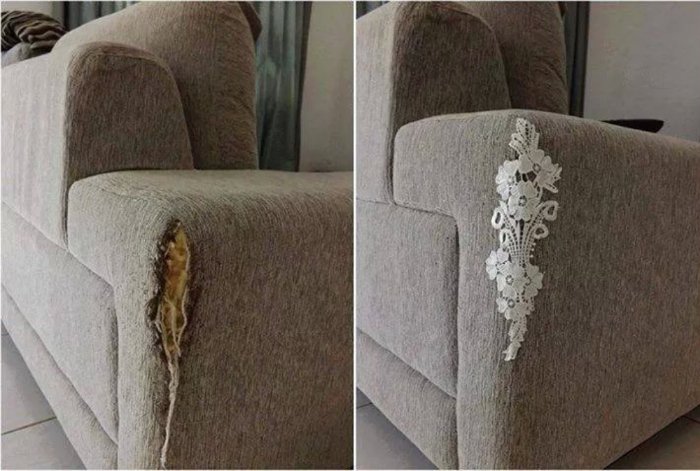 Починить кожу на диване
