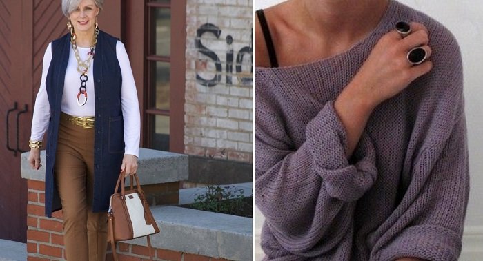 вязаная манишка