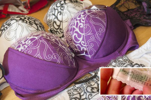 Надпись на бирке бюстгальтера, которая служит амулетом от обмана продавцов