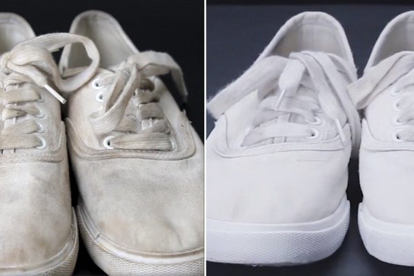 Трюк для очищения обуви без особых усилий! Лучше машинной стирки.