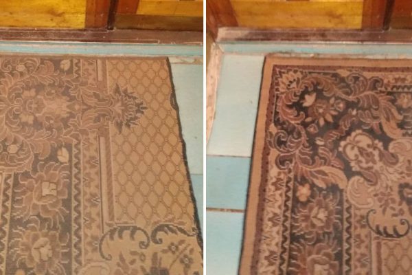 Молодой квартирант показывает, как очистить ковер старым дедовским методом