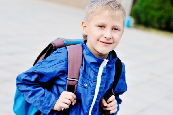 boy is glad to go from school to home