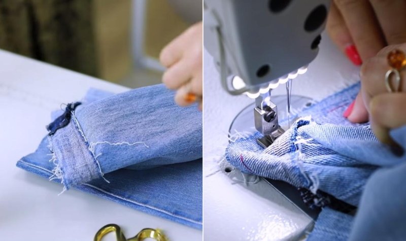 Как правильно подшить джинсы штанины, нужно, чтобы, деталь, Затем, отмеряем, линии, сгиба, джинсы, удалить, крайней, помощью, вместе, можно, ателье, отмечаем, результат, время, укоротить, лицевой