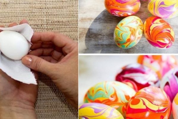 Берем вареное яйцо, подсолнечное масло…