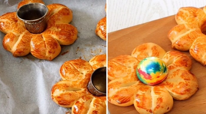 Инструкция по приготовлению пасхальных булочек — подставок для яиц Инструкция по приготовлению пасхальных булочек — подставок для яиц кулинария, выпечка, закуски, идеи, кухня, лайфхаки, пасха, питание, праздники, продукты