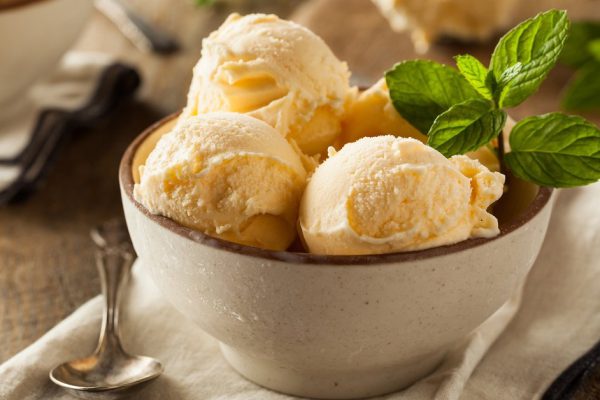Homemade Organic Vanilla Ice Cream