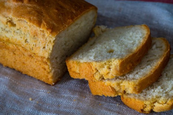 Healthy food concept with fresh baked gluten free bread