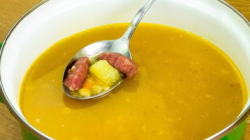 как приготовить гороховый суп с гренками