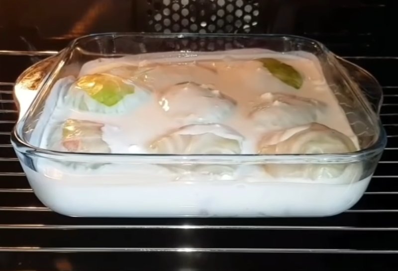 запеченная капуста с курицей