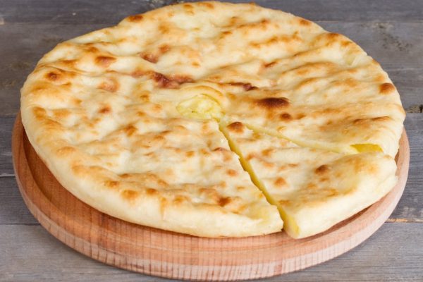Ossetian pie with homemade cheese and potatoes