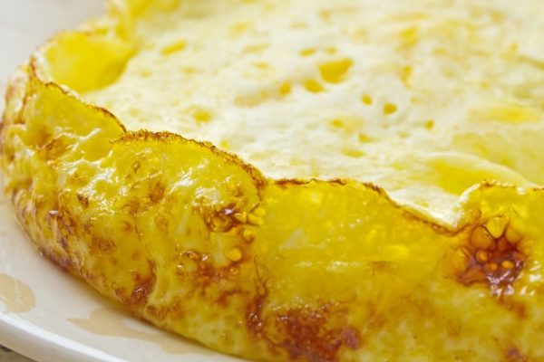 hot fresh fluffy omelet