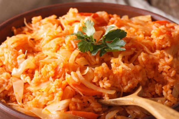 Как приготовить рис с капустой
