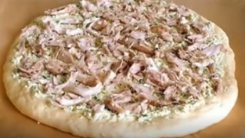 деревенская пицца с курицей рецепт