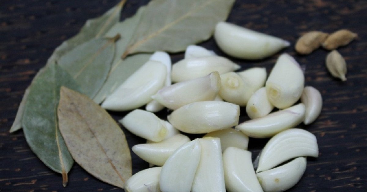 Лавровый лист на прозрачном фоне. Чесночный рассол. Зелень и пряности. Лаврушка и чеснок. Лаврушка и чеснок.