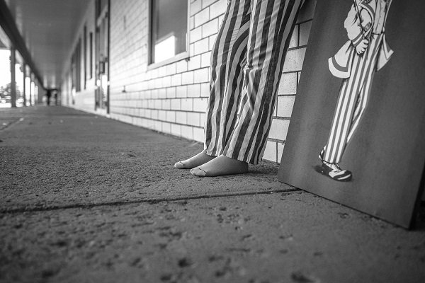 полосатые брюки