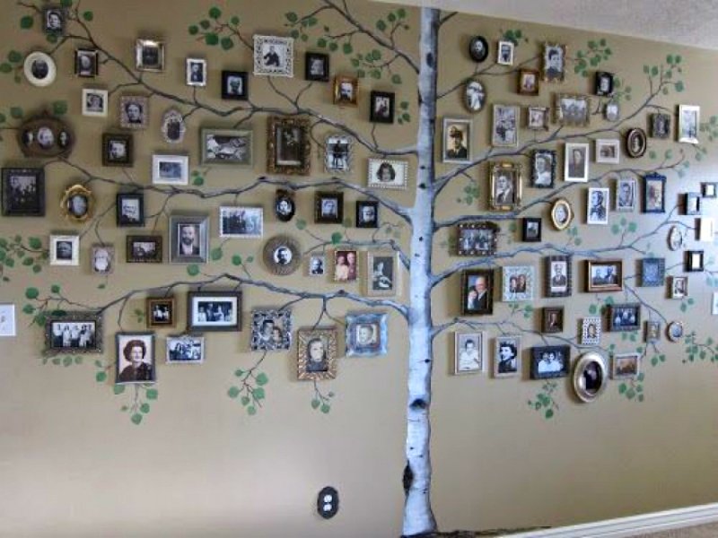 как разместить фотографии на стене