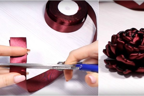 Умелая мастерица творит потрясающие изделия из атласных лент! Обязательно попробую!