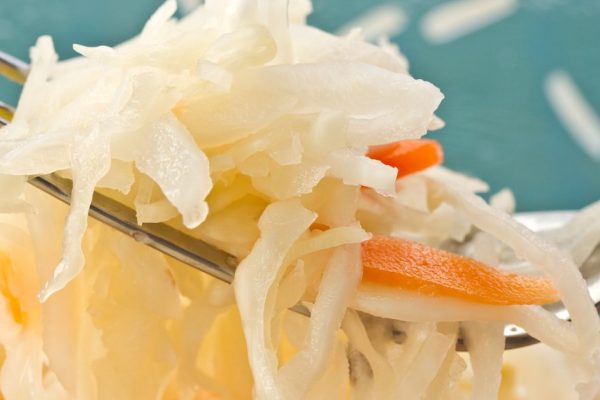 juicy cabbage sauerkraut on the plate