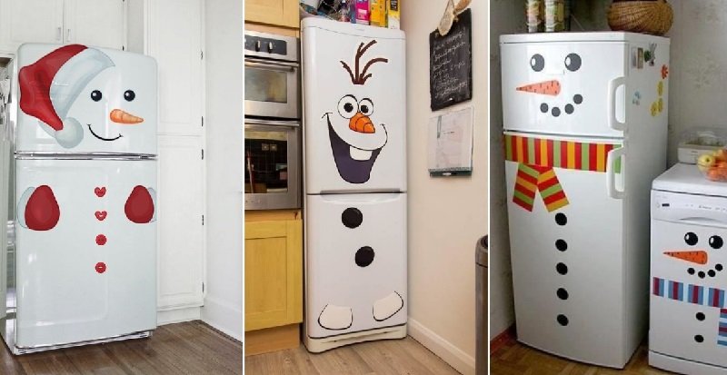 Как самостоятельно украсить холодильник к Новому году