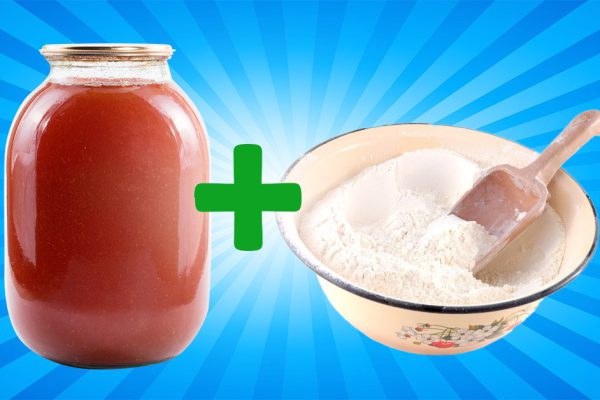 Дотошный кондитер смешивает томатный сок с мукой, чтобы бисквит был ровным, сочным и не опадал