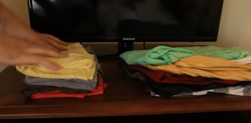 как правильно складывать футболки