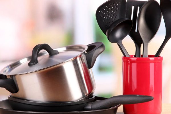 kitchen tools on table in kitchen