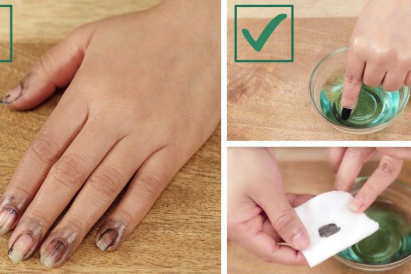 Вместо того чтобы нанести жидкость на ватный диск, она сделала этот трюк. Результат шикарен!