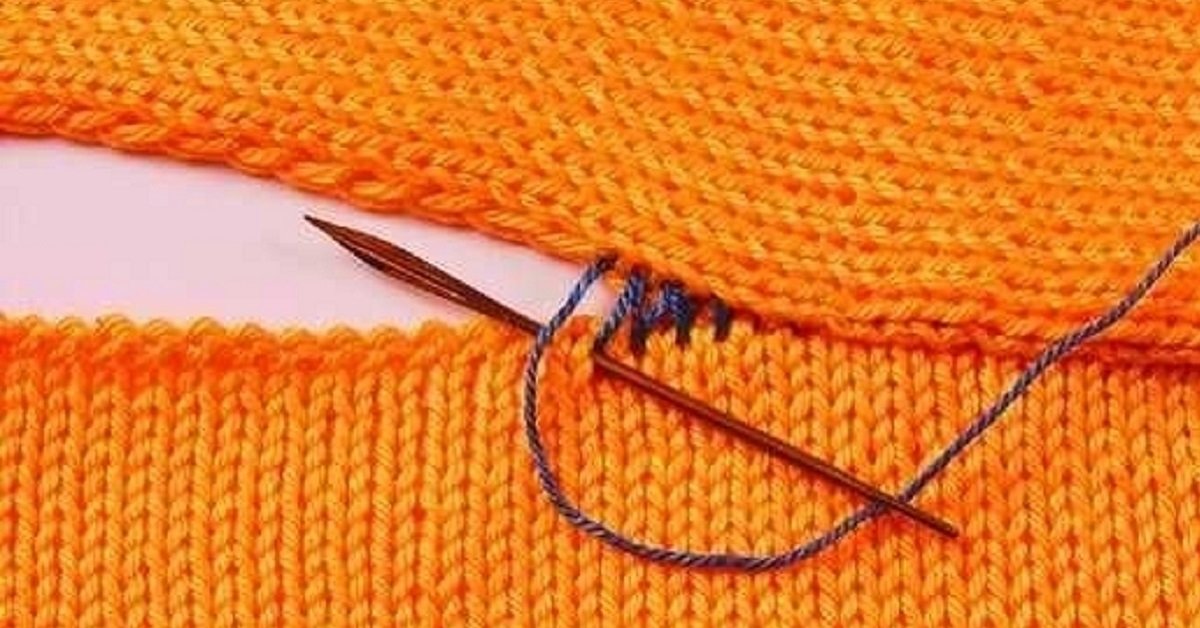 как сшивать вязаные изделия иголкой по кромке
