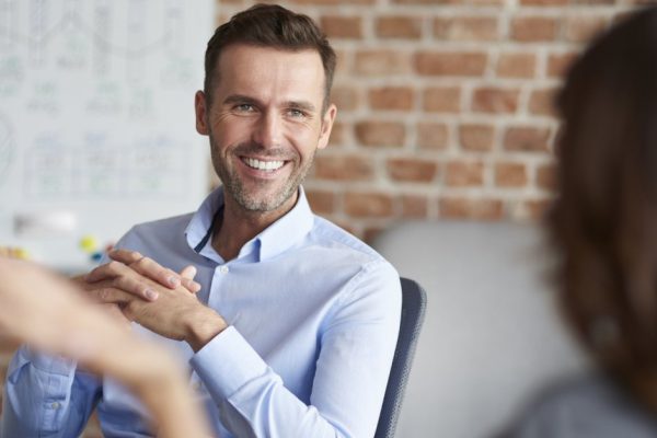 Job interview in the company